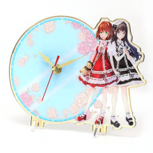 Decorative Acrylic Wall Clock Anime Desk Crystal Metal Acrylic Clock